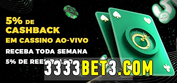 Promoções do cassino ao Vivo 3333bet 